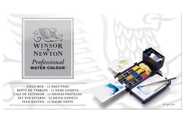 Professional Watercolour Field Box 12x1/2 pannua