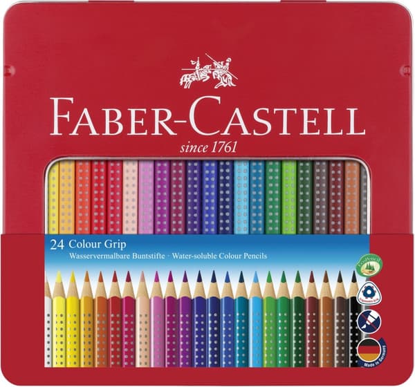 Faber-Castell Farveblyant Colour Grip dåse med 24 stk (112423)