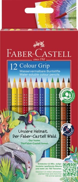 Faber-Castell Æske med farveblyanter Colour Grip (12 stk.) (112412)