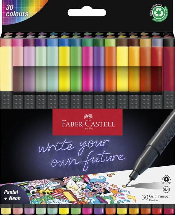 Faber-Castell Finepen Grip 0,4 sæt (30 stk.) (151630)