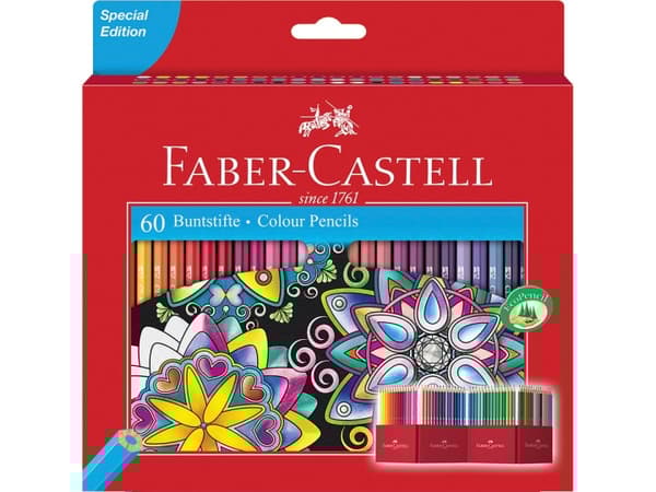 Faber-Castell Slottslåda Färgpennor à 60 st