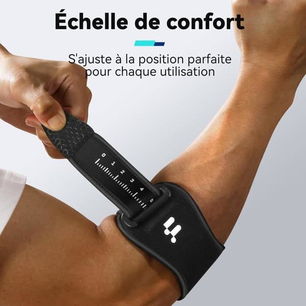 Justerbart armbågsstöd för tendonit, Fitomo Epicondylit-armbågsstöd med 3D-luftkudde, tennis- och golfarmbågar, medicinskt armbågsstöd