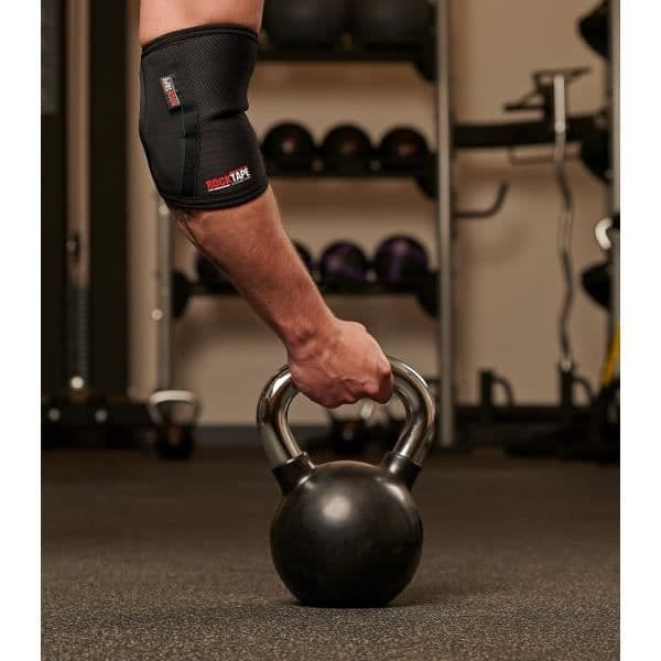 RockTape Assassins Compression Armbågsskydd - Svart - M - Fitness - Bodybuilding - Tyngdlyftning