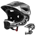 Pikkukuva 2 / 2: Kids Detachable Full Face Helmet, Versatile 2-in-1 Design, Adjustable Fit,Tumma harmaa-a