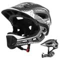 Pikkukuva 1 / 2: Kids Detachable Full Face Helmet, Versatile 2-in-1 Design, Adjustable Fit,Tumma harmaa-a