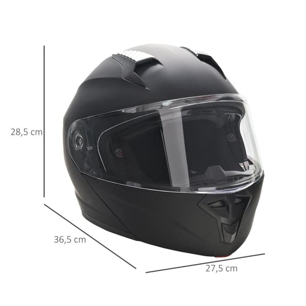 Motorcykelhjälm, Dubbel Visir, CE R22.05 Certifierad