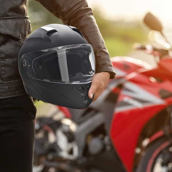 Motorcykelhjälm, Dubbel Visir, CE R22.05 Certifierad