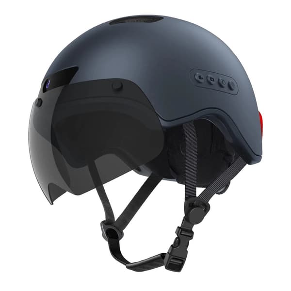 Bluetooth Smart Cykelhjälm, Full HD Kamera, IPX5 Vattentålig,Svart