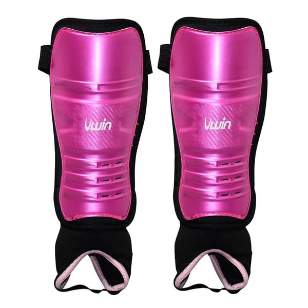Uwin Childrens/Kids Hockey Shin Guards Pink/Purple/Black S