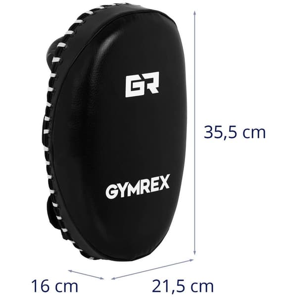Gymrex Thaimitt - 350 x 210 mm - svart - vit snörning