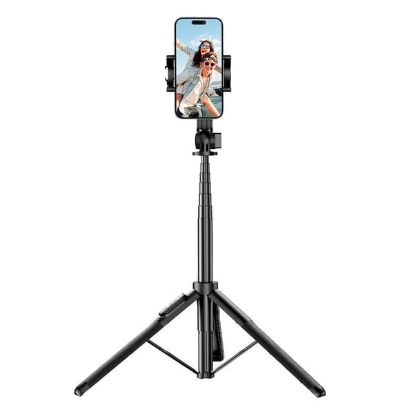 SELFIE STICK Ugreen, "LP586",  pt. smartphone, pliabil + telecomanda bluetooth, functie de trepied, Bluetooth 4.2, baterie CR1632, aluminiu, alb "1506