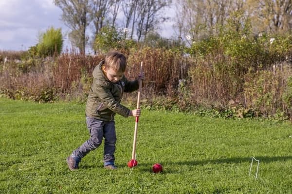 Egmont Toys krocketspel i trä - 77 x 15 x 8 cm - För barn från 5 år och uppåt - Flerfärgad
