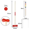 Miniatyrbild 3 av 4: YUENFONG Träkrocketset Utomhuskrocketset för 4 spelare Trädgårdsspel Traditionellt träspel för familjen