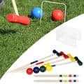 Miniatyrbild 2 av 4: YUENFONG Träkrocketset Utomhuskrocketset för 4 spelare Trädgårdsspel Traditionellt träspel för familjen