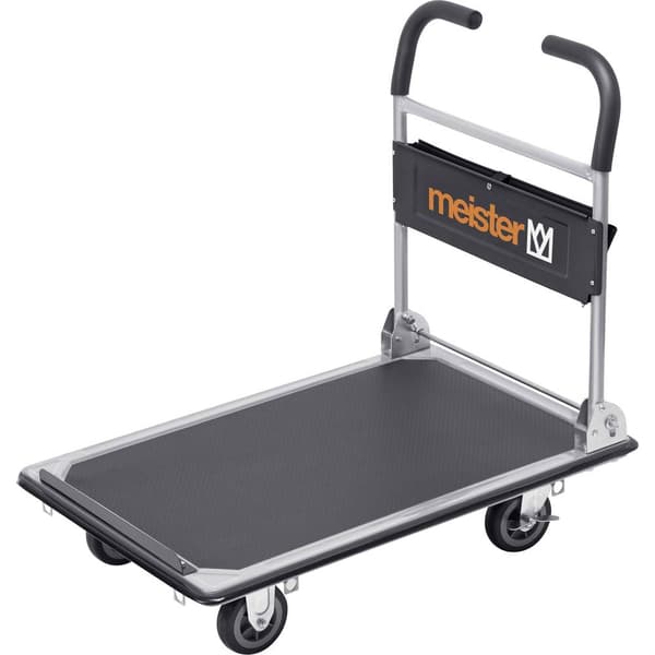 Meister Werkzeuge 8985630 Plattformsvagn hoppfällbar, med förvaringsfack Stål Last (max.): 300 kg