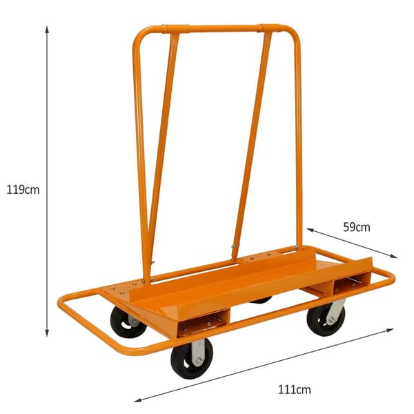 T-Mech Gipspladelift 3,4 m & Vogn | Gipspladevogn 1000 kg Transportvogn
