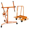Miniatyrbillede 1 af 11: T-Mech Gipspladelift 3,4 m & Vogn | Gipspladevogn 1000 kg Transportvogn