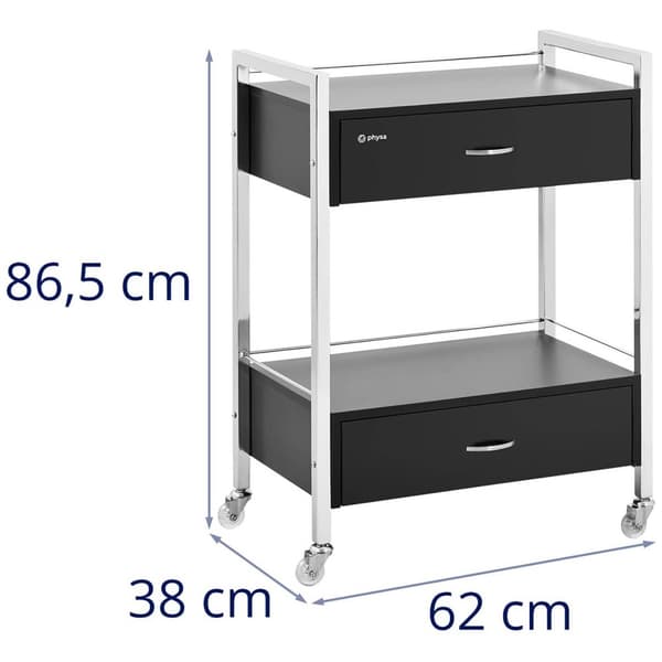 Physa Klinikbord - 2 lådor - 62 x 38 x 86.5 cm