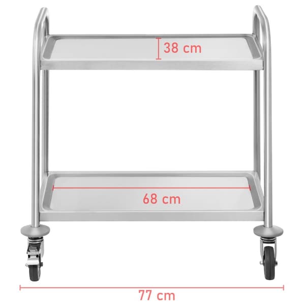 Royal Catering Serveringsvagn - 2 hyllplan - 150 kg
