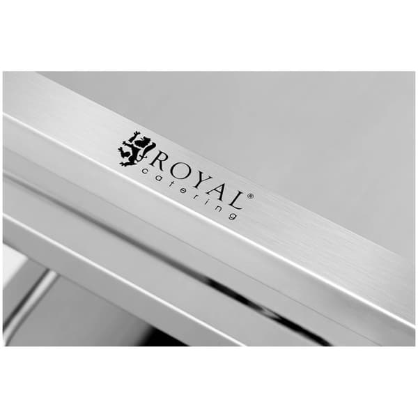 Royal Catering Serveringsvagn - rostfritt stål - 2 hyllplan - 160 kg