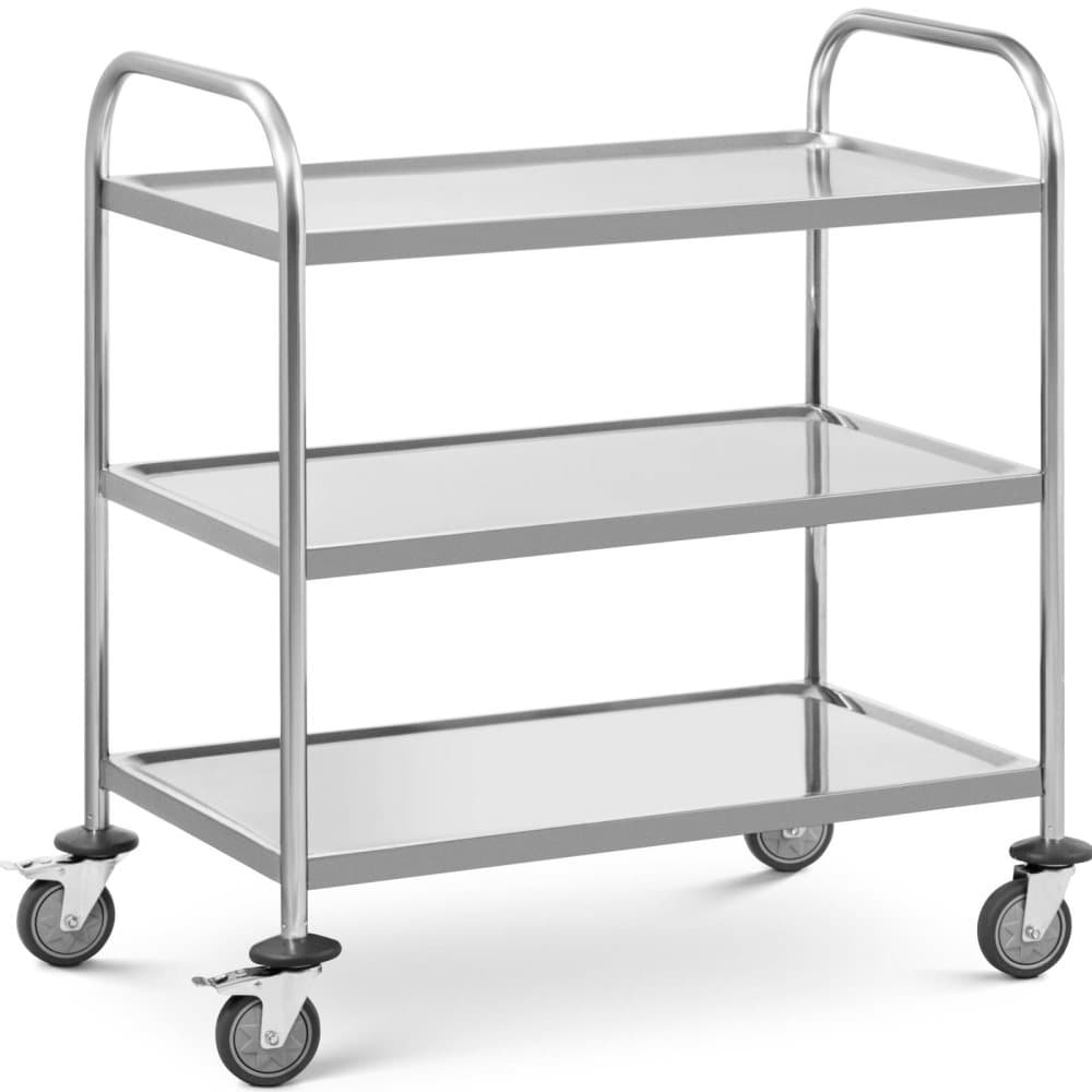 Royal Catering Köksvagn - 3 hyllor - Upp till 60 kg - Handtag - Hyllor: 82,5 x 50,5 cm - royal_catering