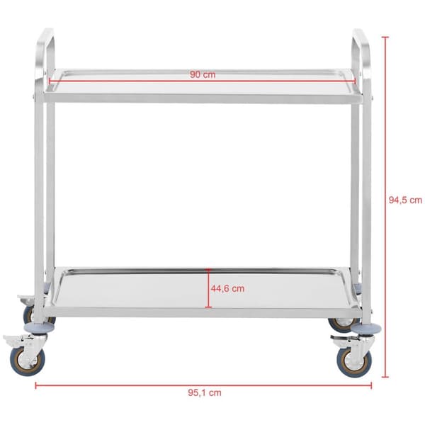 Royal Catering Serveringsvagn - 2 hyllplan - Upp till 160 kg