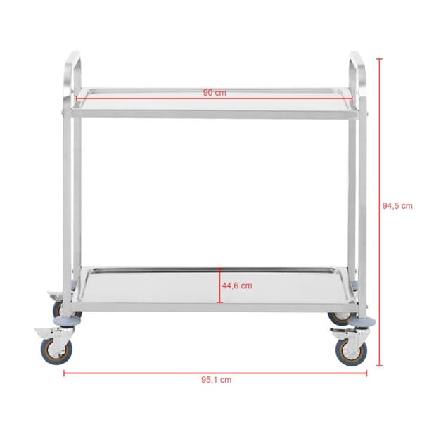 Royal Catering Serveringsvagn - 2 hyllplan - Upp till 160 kg