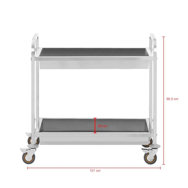 Royal Catering Serveringsvagn - 2 diskbrickor - Upp till 320 kg