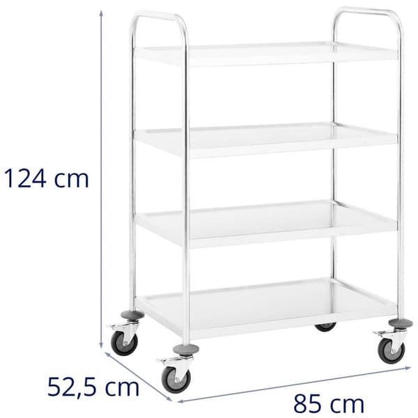 Royal Catering Serveringsvagn - 4 hyllor - 200 kg