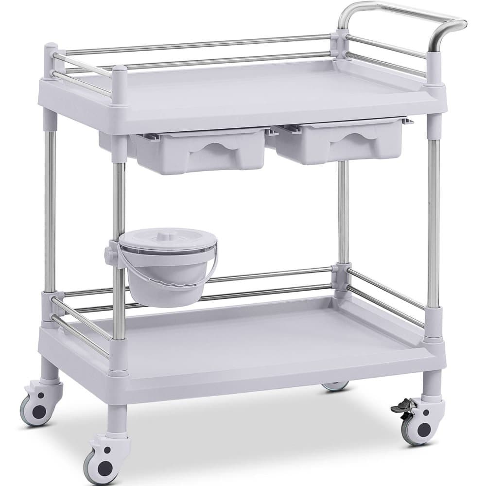 Steinberg Systems Laboratorievagn - 2 hyllor vardera 65 x 46 x 14 cm - 2 lådor - 40 kg