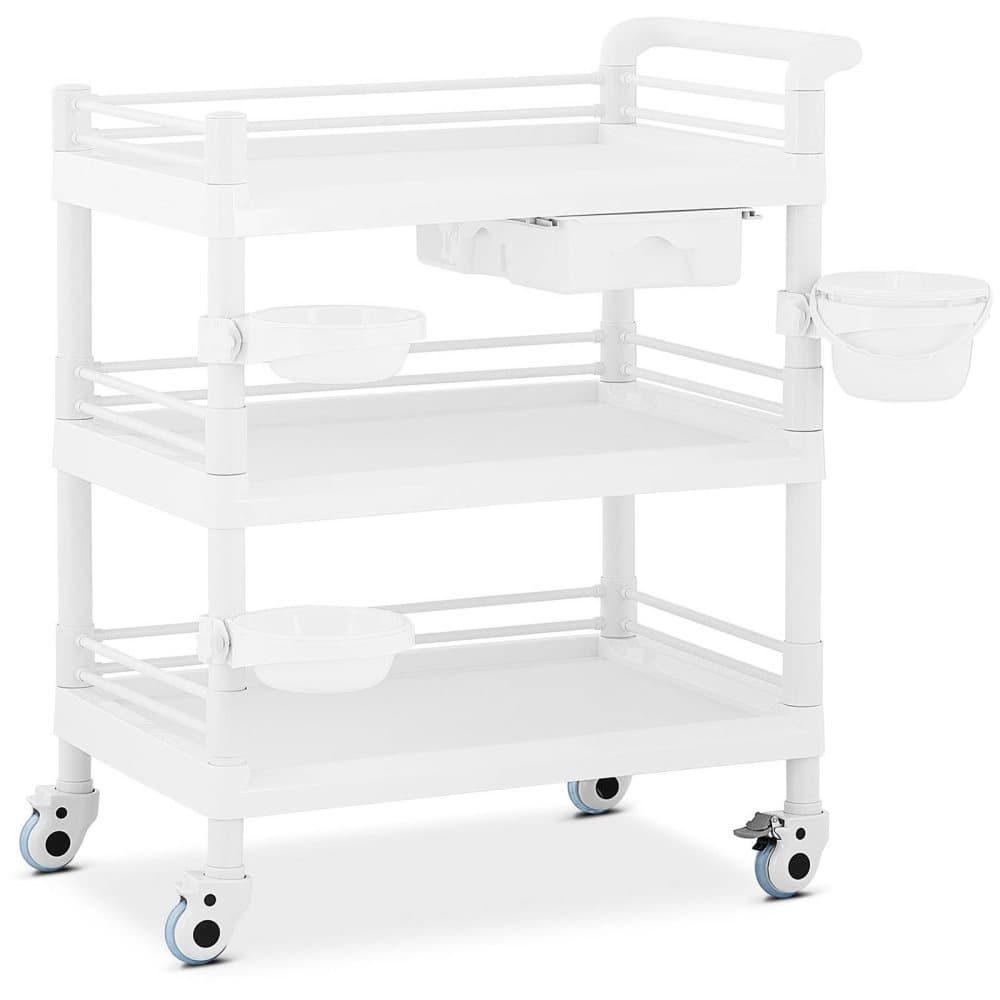 Steinberg Systems Laboratorievagn - 3 hyllor vardera 65 x 47 x 5 cm - 1 låda - 3 behållare - 60 kg