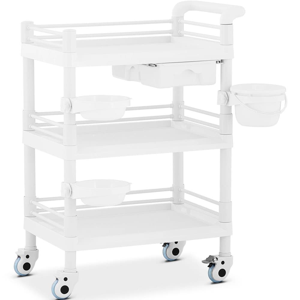 Steinberg Systems Laboratorievagn - 3 hyllor vardera 54 x 38 x 5 cm - 1 låda - 3 behållare - 30 kg