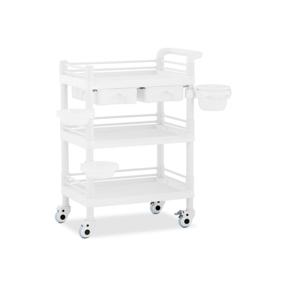 Steinberg Systems Laboratorievagn - 3 hyllor vardera 54 x 37 x 14 cm - 2 lådor - 3 behållare - 30 kg