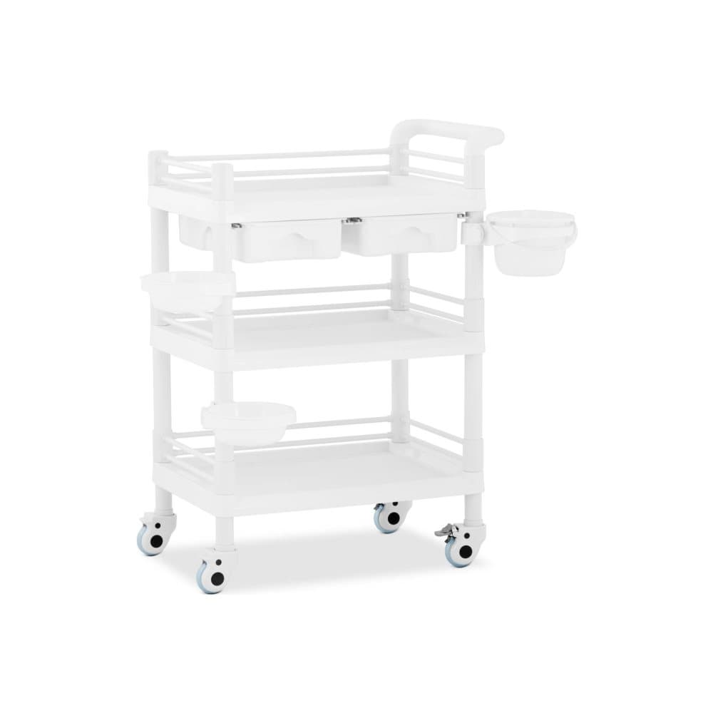 Steinberg Systems Laboratorievagn - 3 hyllor vardera 54 x 37 x 14 cm - 2 lådor - 3 behållare - 30 kg