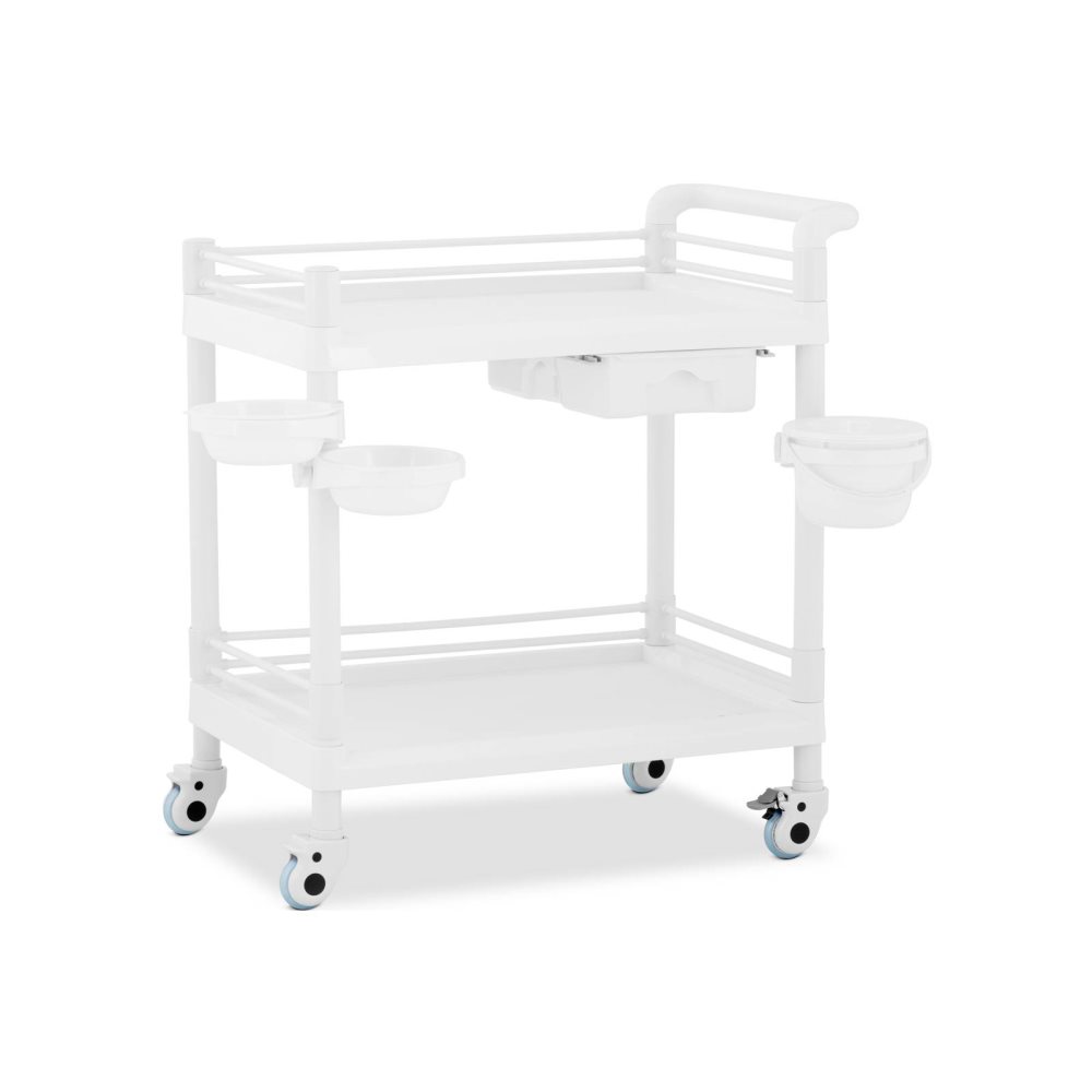 Steinberg Systems Laboratorievagn - 2 hyllor vardera 65 x 47 x 5 cm - 1 låda - 3 behållare - 40 kg
