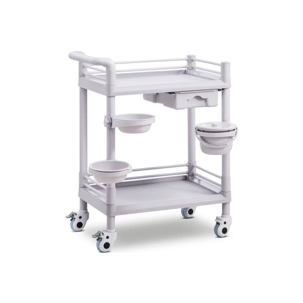 Steinberg Systems Laboratorievagn - 2 hyllor vardera 54 x 38 x 5 cm - 1 låda - 3 behållare - 20 kg
