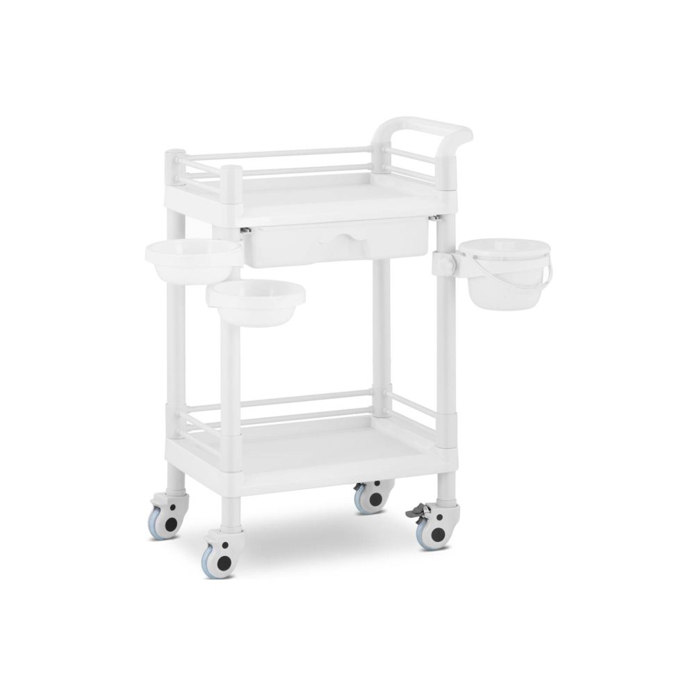 Steinberg Systems Laboratorievagn - 2 hyllor vardera 43 x 30 x 5 cm - 1 låda - 3 behållare - 20 kg