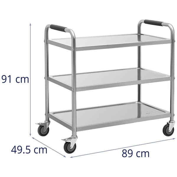 Royal Catering Serveringsvagn - 3 hyllor - upp till 195 kg - hyllor: 90 x 50 cm - Royal Catering