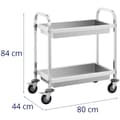 Miniatyrbild 6 av 6: Royal Catering Serveringsvagn - 2 hyllor - 62,6 x 33,5 x 10 cm - 72 kg - Royal Catering