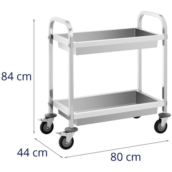 Royal Catering Serveringsvagn - 2 hyllor - 62,6 x 33,5 x 10 cm - 72 kg - Royal Catering