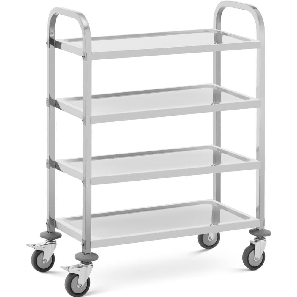 Royal Catering Carro de servicio - 4 hyllor - 69 x 39,5 x 3 cm - 108 kg - Royal Catering