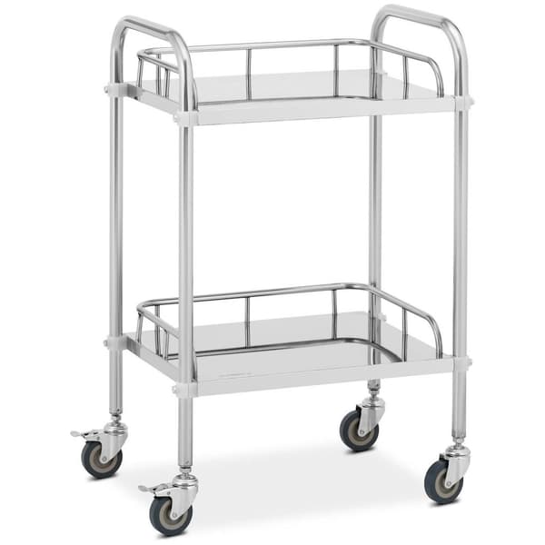 Steinberg Systems Laboratorievagn - rostfritt stål - 2 hyllor vardera 45 x 36 x 2,5 cm - 20 kg