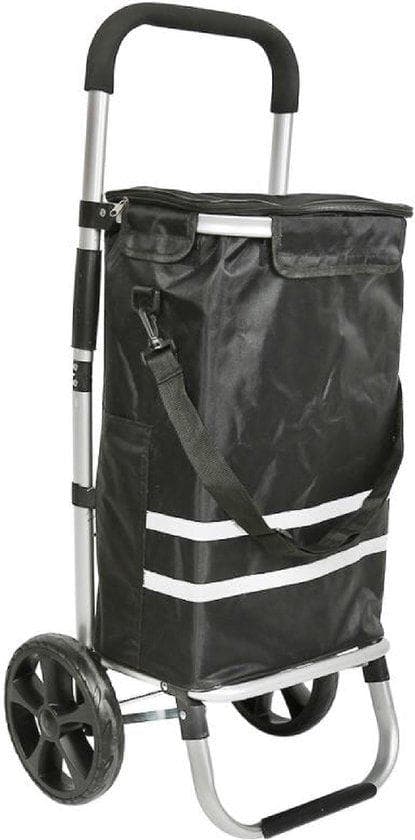 Shopping Trolley - Foldbar Shopping Trolley - Shop Trolley - Cart with Wheels - Shopping Trolley Foldbar - Foldbar Shopping Car - Black