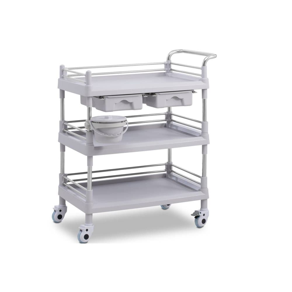 Steinberg Systems Laboratorievagn - 3 hyllor vardera 65 x 46 x 14 cm - 2 lådor - 60 kg