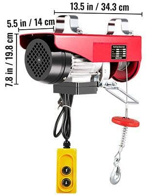 300kg 550W mångsidig elektrisk lyftvinsch, hög säkerhet, antirotationstråd, högkvalitativ motor, lätt att installera