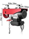 Miniatyrbild 11 av 11: 250Kg 600W elektrisk lyftkran med 100m trådlös fjärrkontroll, stor kylarfläkt, ren kopparmotor, nödstoppsfunktion, säkerhetsdesign