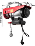 Miniatyrbild 11 av 11: 500Kg 1020W elektrisk lyftkran med 100m trådlös fjärrkontroll, stor kylarfläkt, ren kopparmotor, nödstoppsfunktion, säkerhetsdesign