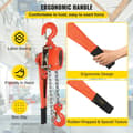 Miniatyrbild 6 av 10: 1,5 ton manuellt kedjeblock med spärrspak, 1,5M kedja, kompakt struktur, 2 vridbara krokar, ergonomiskt handtag, pålitligt bromssystem