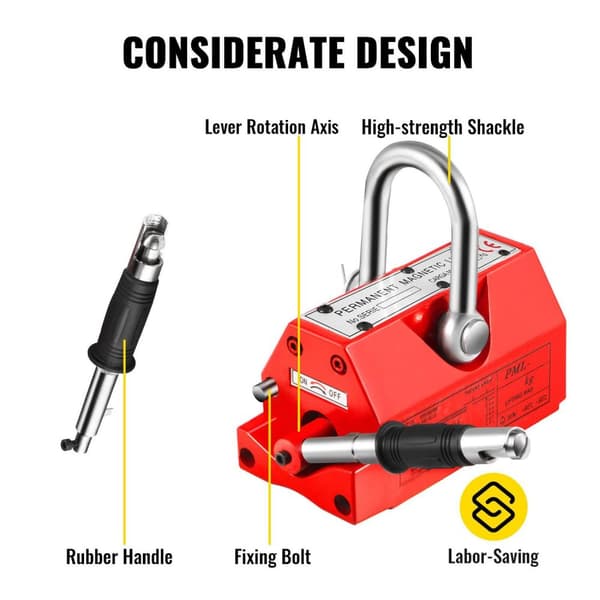 1500kg permanent magnetlyftare, robust konstruktion, omtänksam design, lätt att använda, bred applikation