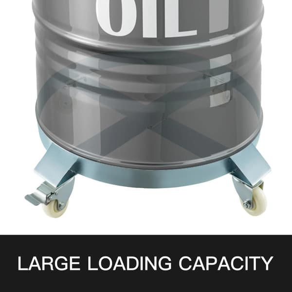 220L fatvolym 1000 lbs Kapacitet svängbar trumdocka med 4 hjul, slitstark konstruktion, tippskyddsdesign, bred applikation